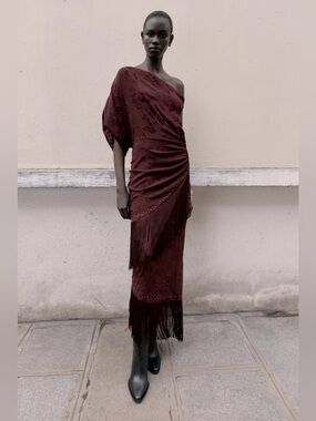 black and white casual dress Black And White Printed Smocked Top Maxi Dress main image 0